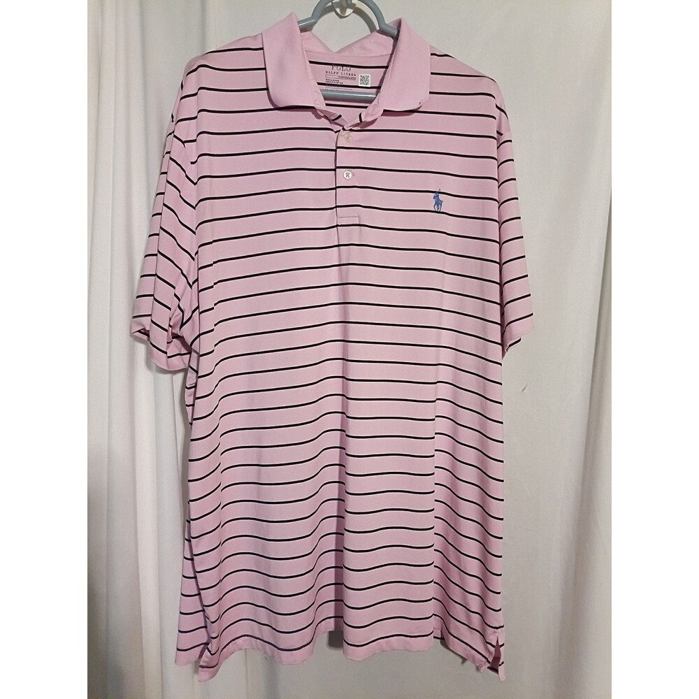 Lot of 2 Men's Polo Ralph Lauren XXL Shirts Pink Performance  Lavender Cotton